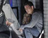 Шайя ЛаБеф на съемках фильма "Трансформеры"