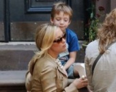 Кейт Хадсон с сыном на съемка фильма в Нью-Йорке