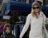 Кейт Хадсон с сыном в Аспене