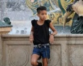 Будущая звезда Уиллоу Смит на съемках в Париже