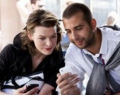 Милла Йовович на съемках в Москве