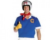 Спиди гонщик на зеленом фоне