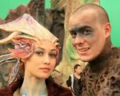 Ольга Куриленко на съемках "Глубинных империй"