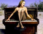 Беременную Джоли рисовали голой