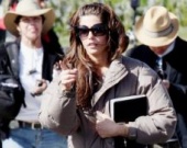 Эшли Грин на съемочной площадке фильма "Привидение"