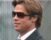 Брэд Питт на съемках фильма «Monyeball»