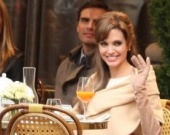 Анджелина Джоли на съемках фильма "Турист"